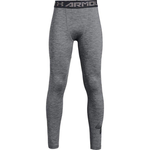 Under Armour Cold Gear Legging - Graphite Light Heather/Black, Youth Large