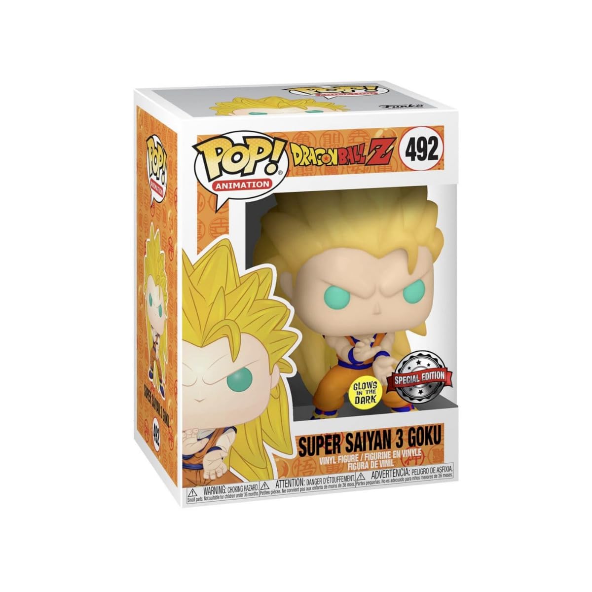 Funko Pop! Dragonball Z Super Saiyan 3 Goku Glow in The Dark GITD Exclusive Variant
