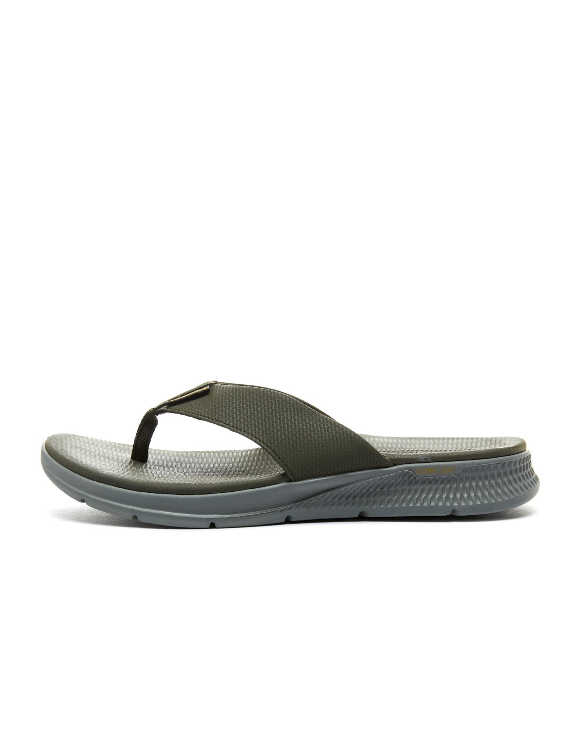Skechers Men's Go Consistent Flip Flop-Athletic Beach Shower Shoe Slipper Thong Sandals, Olive, 7