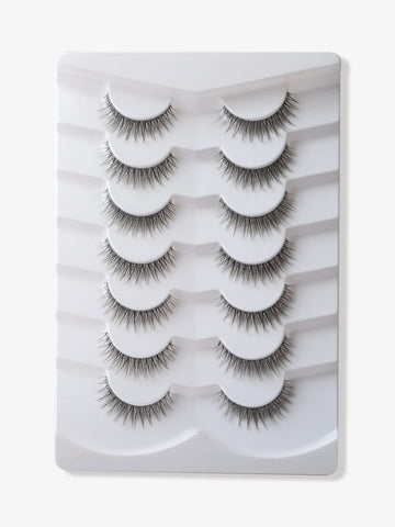 Gmagictobo False Eyelashes Short Natural Lashes Wispy Lashes 3D Faux Mink Lashes Pack Light Volume Soft Strips Fake Eye Lashes 7 Pairs Multipack