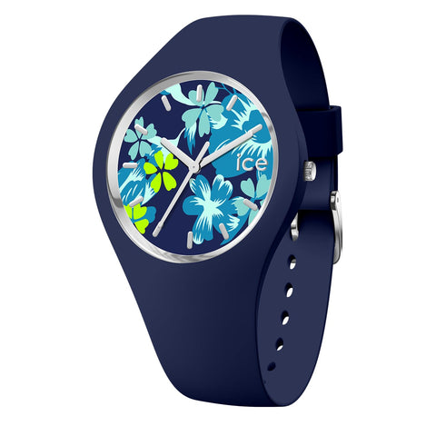 ICE-WATCH - ICE flower Midnight lime - Women's wristwatch with silicon strap - 021741 (Medium)