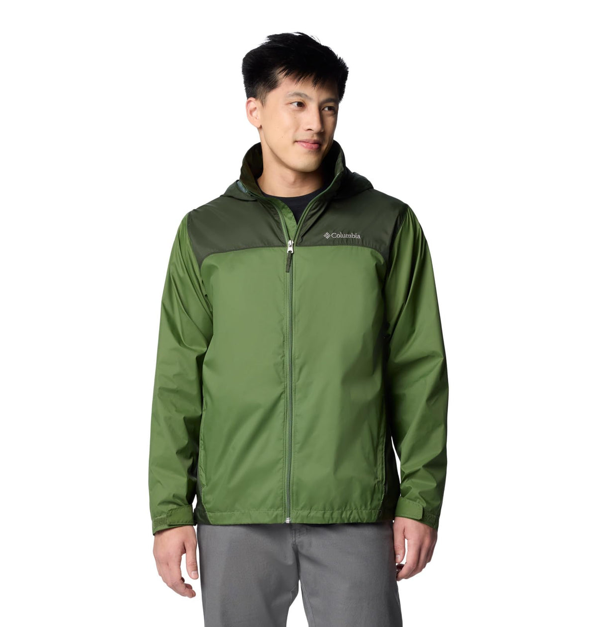 Columbia Men's Glennaker Lake II Rain Jacket, Canteen/Greenscape, M