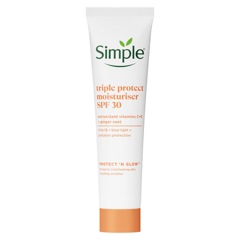 Simple Protect 'N' Glow Triple Protect Moisturiser SPF 30, 40ml