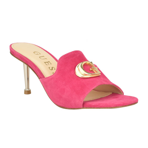 GUESS Women's SNAPPS Heeled Sandal, Pink 660, 7.5