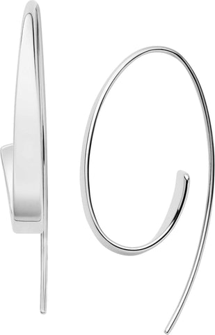 Skagen Earrings for Women Kariana, 39 mm Drop Length Silver Stainless Steel Earrings, SKJ1077040