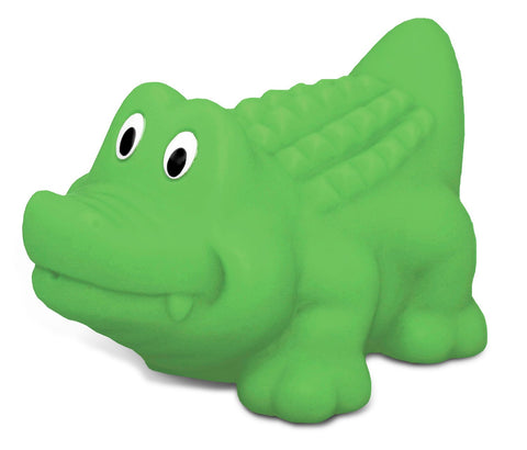 DolliBu Alligator Bath Buddy Squirter - Floating Green Alligator Rubber Bath Toy, Fun Water Squirting Bathtime Play for Toddlers, Cute and Soft Toy for Bathtub, Beach and Pool