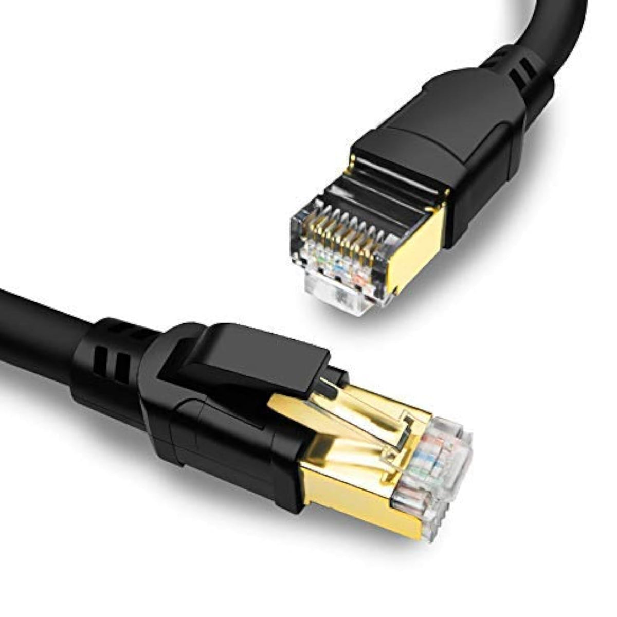 Yauhody CAT 8 Ethernet Cable 6m, High Speed 40Gbps 2000MHz SFTP Internet Network LAN Wire Cables with Gold Plated RJ45 Connector for Router, Modem, PC, Switches, Laptop, Gaming, Xbox (6m/Black)