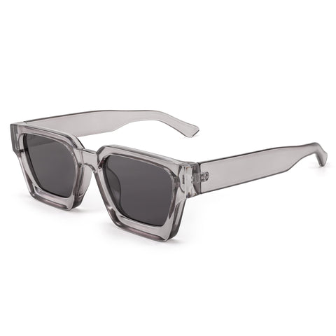 FEISEDY Retro 90s Square Sunglasses for Women Men Trendy Chunky Rectangle Sunglasses UV400 Protection B2385