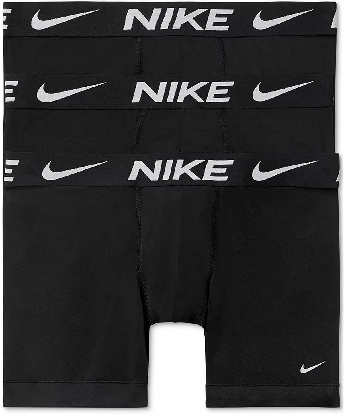 Nike Men`s Essential Micro Boxer Briefs 3 Pack (Black(KE1015-015)/G_CKP, Large)