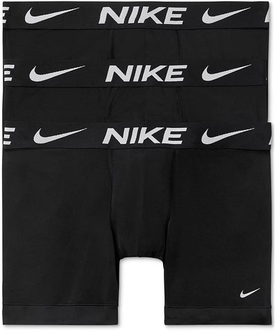 Nike Men`s Essential Micro Boxer Briefs 3 Pack (Black(KE1015-015)/G_CKP, Large)