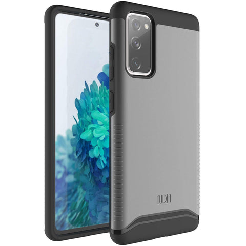 TUDIA DualShield Designed for Samsung Galaxy S20 FE 5G/5G UW Case (2020), [Merge] Shockproof Dual Layer Slim Military Grade Hard PC Soft TPU Protective Case - Metallic Slate