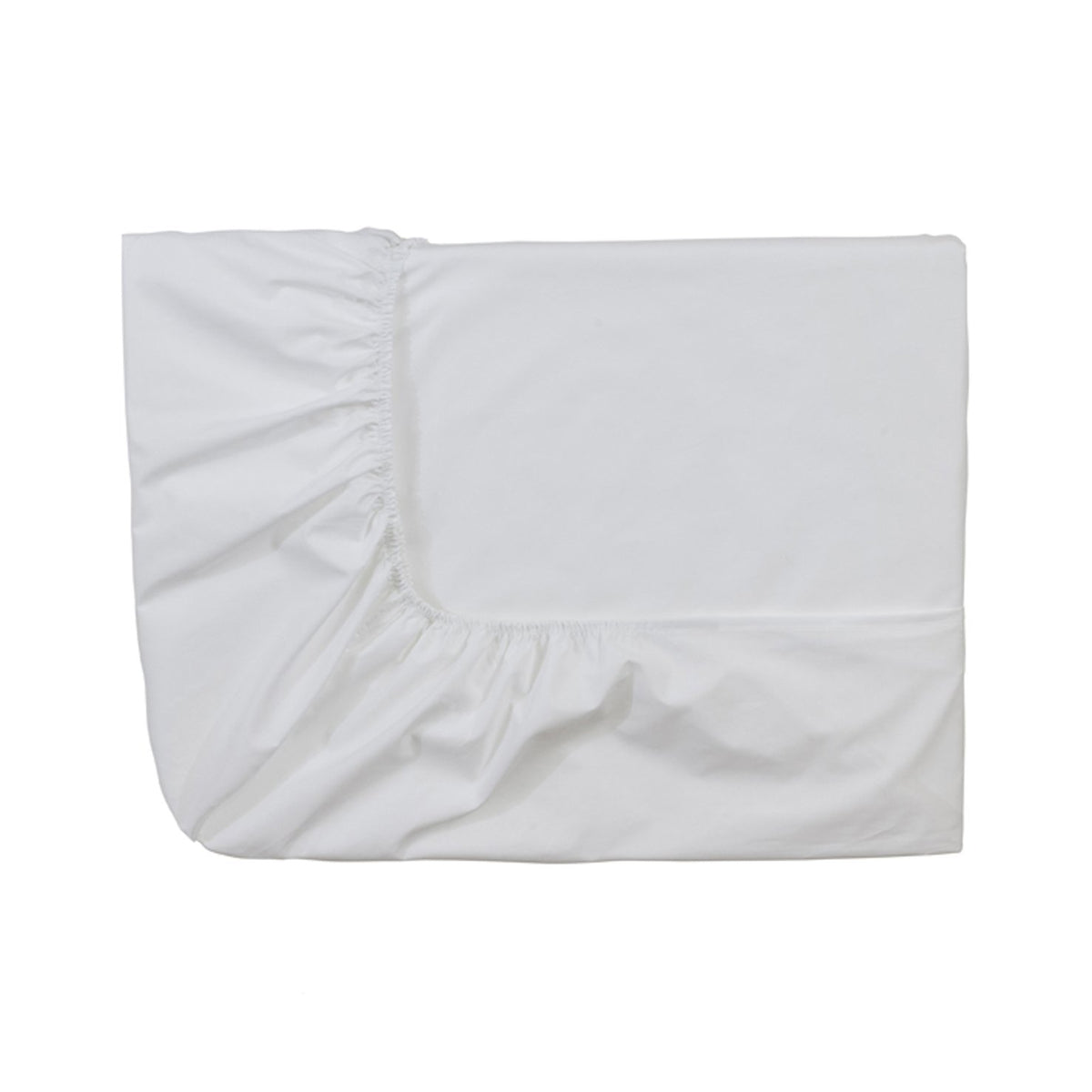 ESSIX Royal Line Cotton Percale Fitted Sheet, white, 180 x 220 cm