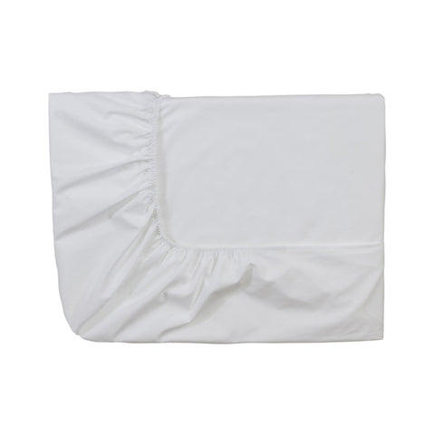ESSIX Royal Line Cotton Percale Fitted Sheet, white, 180 x 220 cm