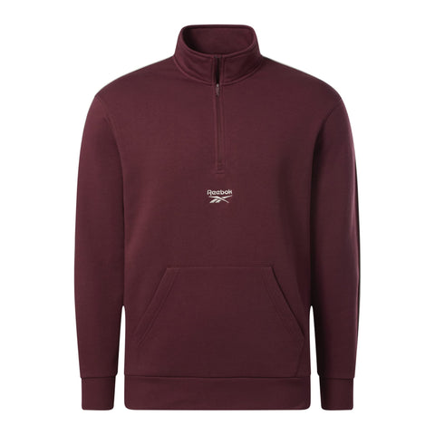 Reebok Men's Identity Vintage Sport Quarter Zip, Classic Maroon, 2XL