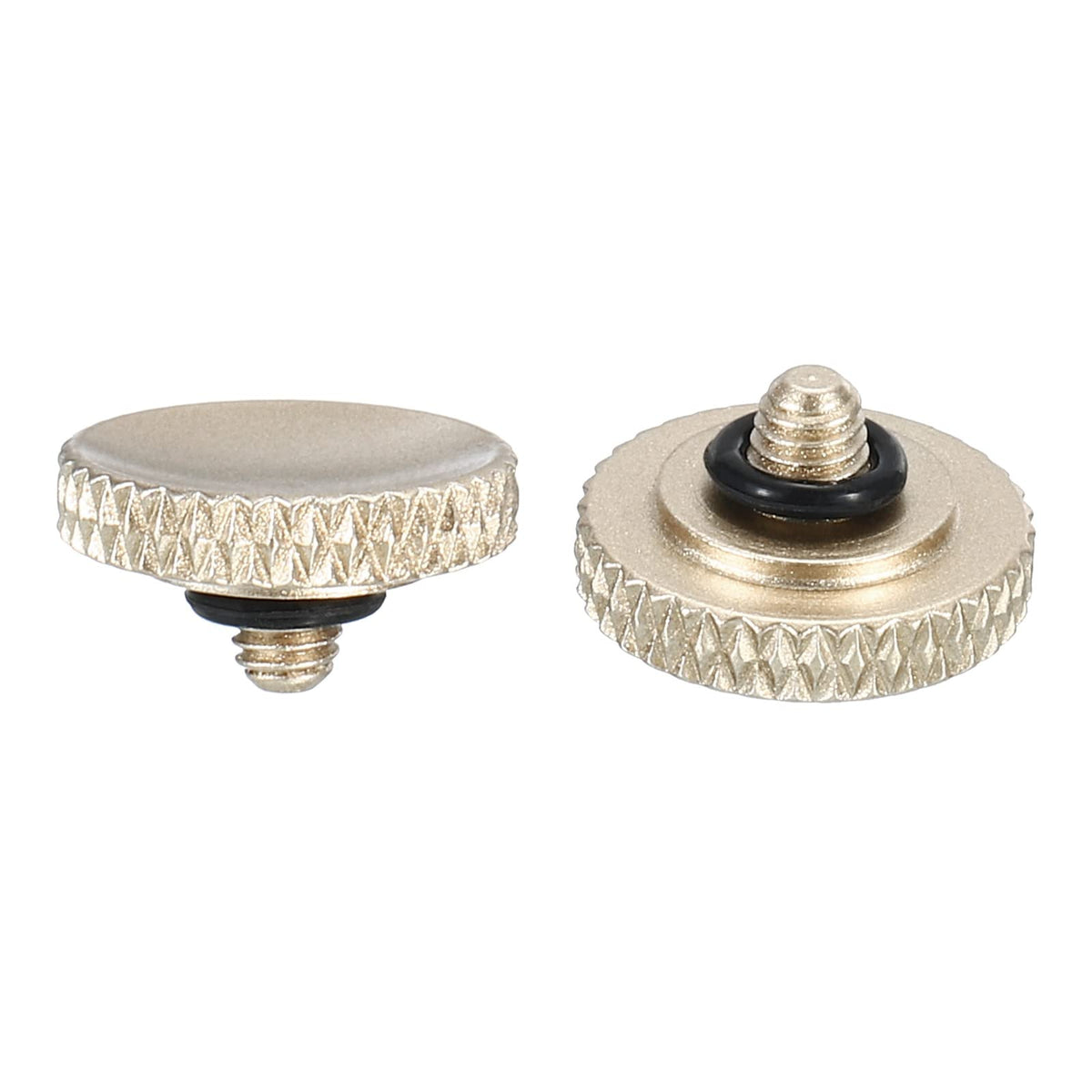 PATIKIL Camera Shutter Button, 2 Pack Soft Shutter Release Button Pure Copper Camera Button Knurled suitable for Nikon for Fujifilm for Leica DSLR/SLR Camera, Golden
