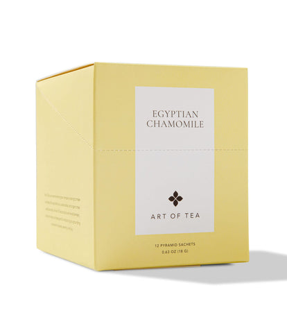 Art of Tea | Organic Egyptian Chamomile Tea Bags (Naturally Caffeine Free) | 12 Count Sampler Box