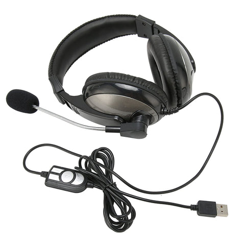 Game Headset, Adjustable Volume Gaming Headset Noise Reduction USB for Home