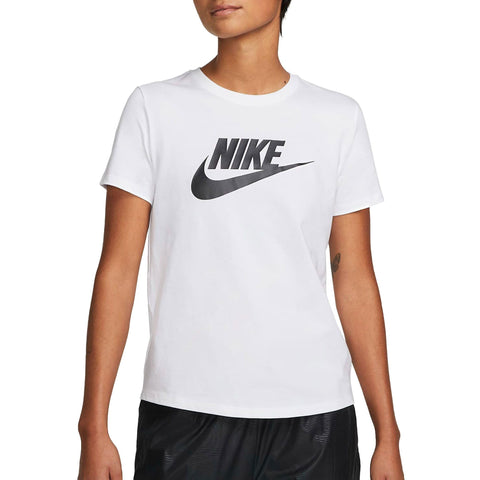 NIKE DX7906-100 W NSW TEE ESSNTL ICN FTRA T-Shirt Women's White/Black/Black Size L