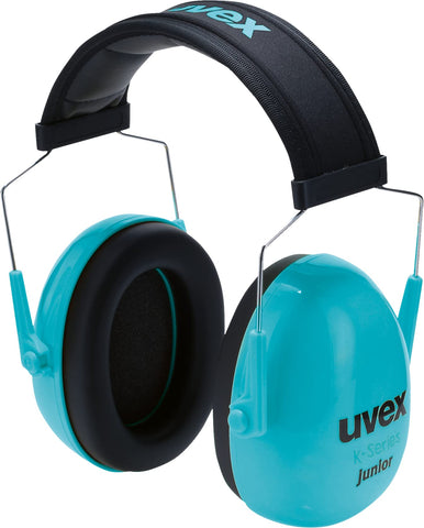 Uvex Childrens Hearing Protection 29dB | Compact, Foldable, and Adjustable Protective Earmuffs | Adjustable Ear Protection | Weight: 160g | Colour: Blue
