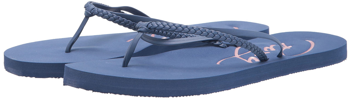 Roxy Women's Cabo Flip Flop Sandal, Dark Navy, 9