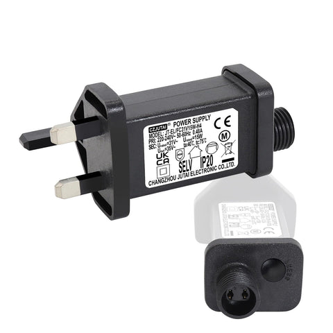 31V 15W String Lights Indoor-Outdoor Power Adapter for CZJUTAI JT-EL/FC31V15W /12W /9W /7.2W /6W /4.5W /3.6W -IP20 Christmas Lighting, Multi Function Ctr Box (Compatible 32/29V) [W5T5]