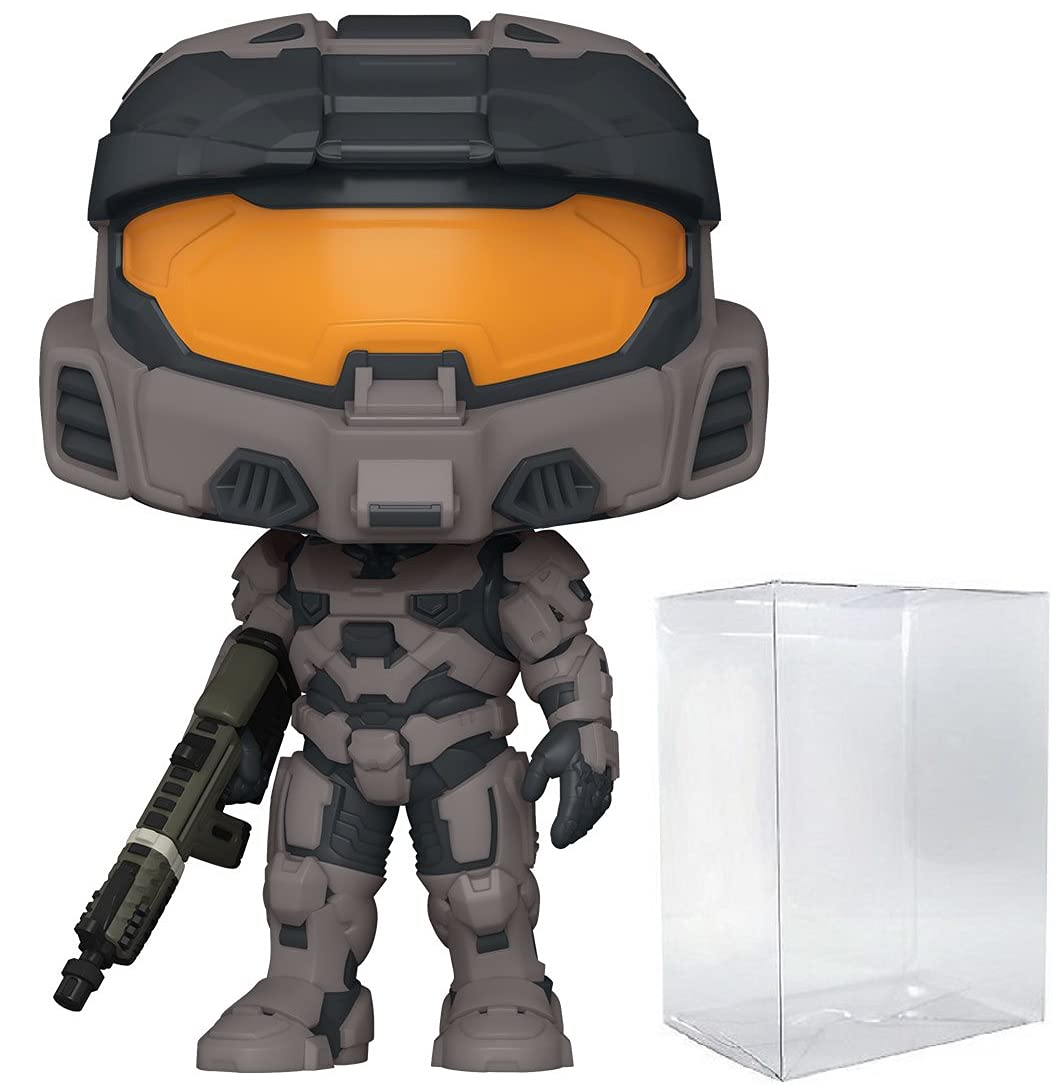 Spartan Mark VII Grey with VK78 Pop #14 Pop Games: Halo Infinite Vinyl Figure (Bundled with EcoTEK Plastic Protector to Protect Display Box)