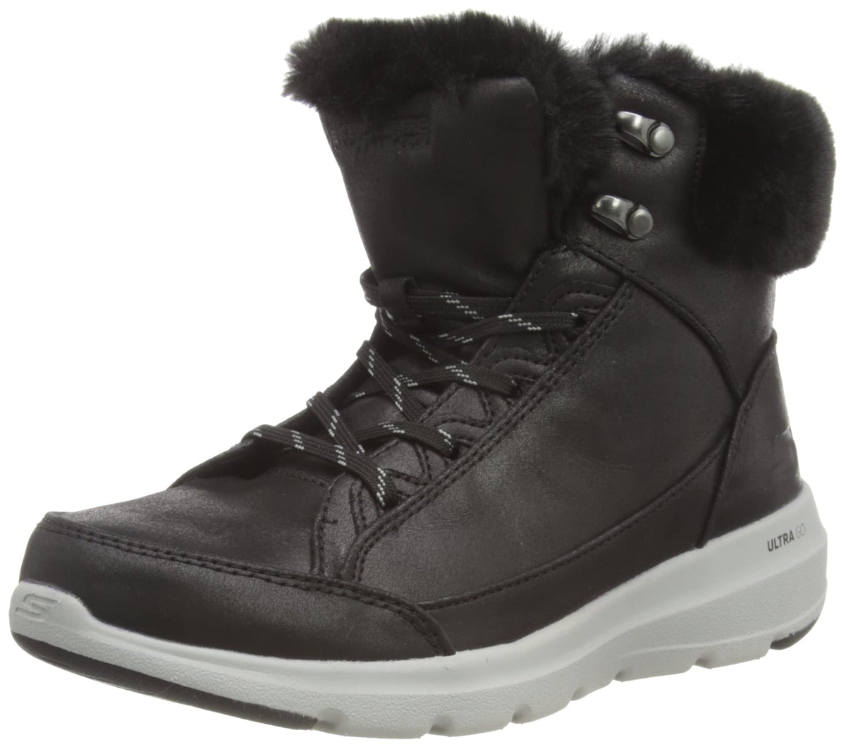Skechers Women's Glacial Ultra-COZYLY Fashion Boot, Black, 8