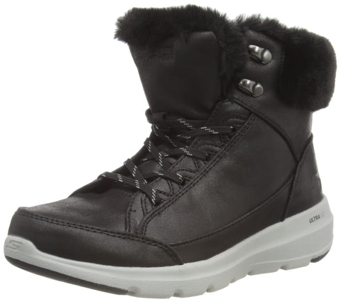 Skechers Women's Glacial Ultra-COZYLY Fashion Boot, Black, 8