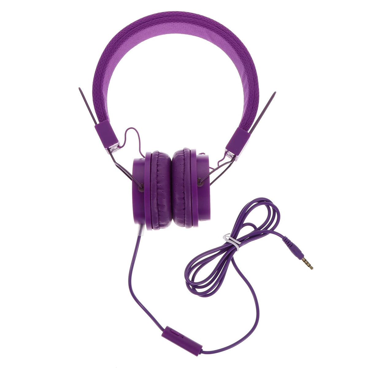 SOLUSTRE Wired Music Headset Over The Ear Headphones 3. 5mm Earphone Heavy Bass Earphone Wired Headphones for Kids Computer Gifts Game Headphone Over Ear aldult mp3 Player Purple Plastic 3D