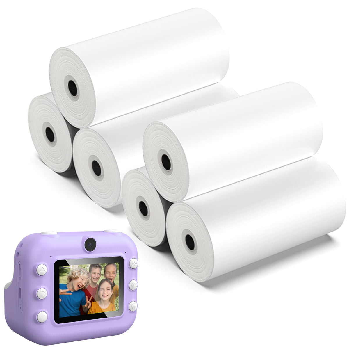 Camera for Kids Instant Print Paper - Printing Camera Refill Thermal Paper 6 Rolls