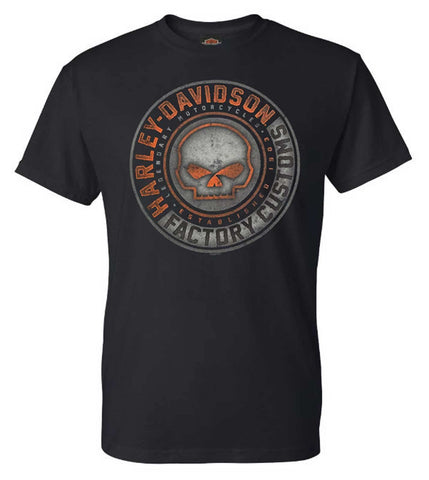 Harley-Davidson Men's Halo Willie G Skull Crew-Neck Short Sleeve T-Shirt (XL)