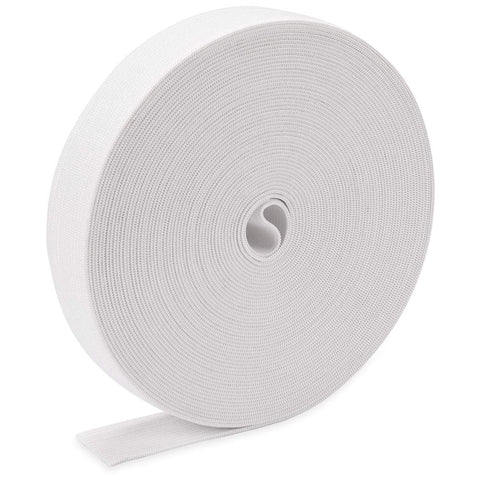 H&S Elastic 10 Meters White Flat Waistband Sewing Elastic Ribbon - Bands Sewing Craft Accessorie - Elastic Waistband - Elastic Sewing - Wide Elastic - Elastic for Pant - Sewing Elastic for Waistbands