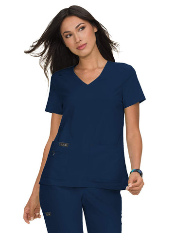 KOI Basics 373 Women's Becca Top (Navy, X-Small)