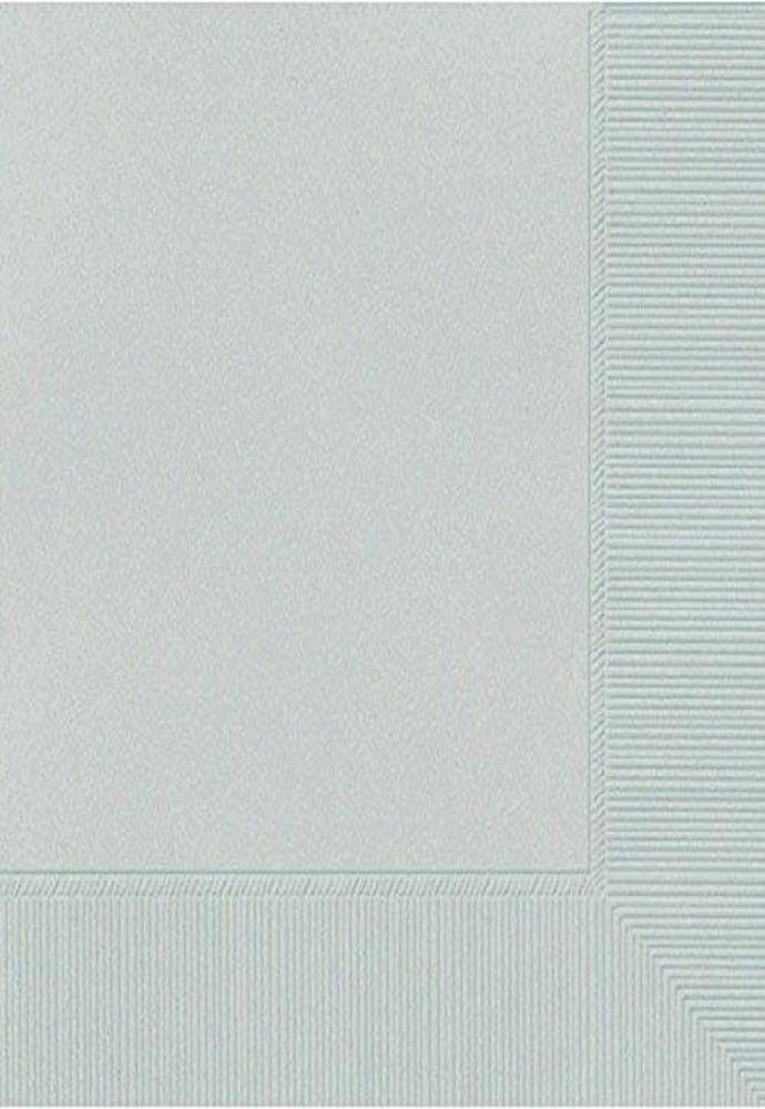 Silver 3-Ply Beverage Napkins | Pack of 20 | Party Supply