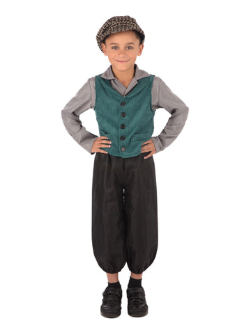 Bristol Novelty CF236L Victorian Street Boy (Large) Costume, Multi-Colour, 8-10 Years Old