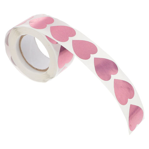 SOLUSTRE 500pcs Tanning Stickers Heart Stickers Tanning Sunbathing Stickers Tanning Heart Labels Body Tanning Heart Stickers, Pink, 1 Inch