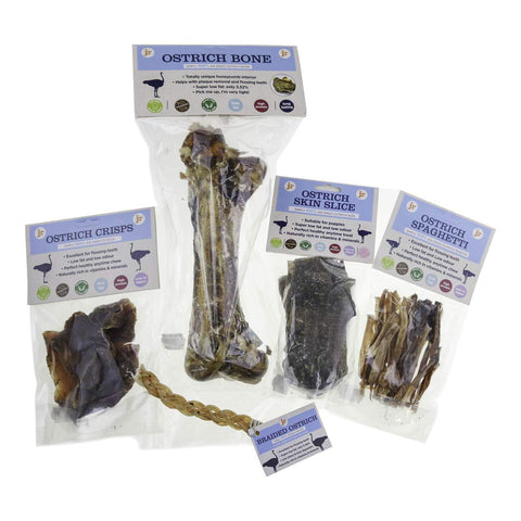 J R Pet Products Ostrich Gift Box. 100% Natural Dental Dog Treats