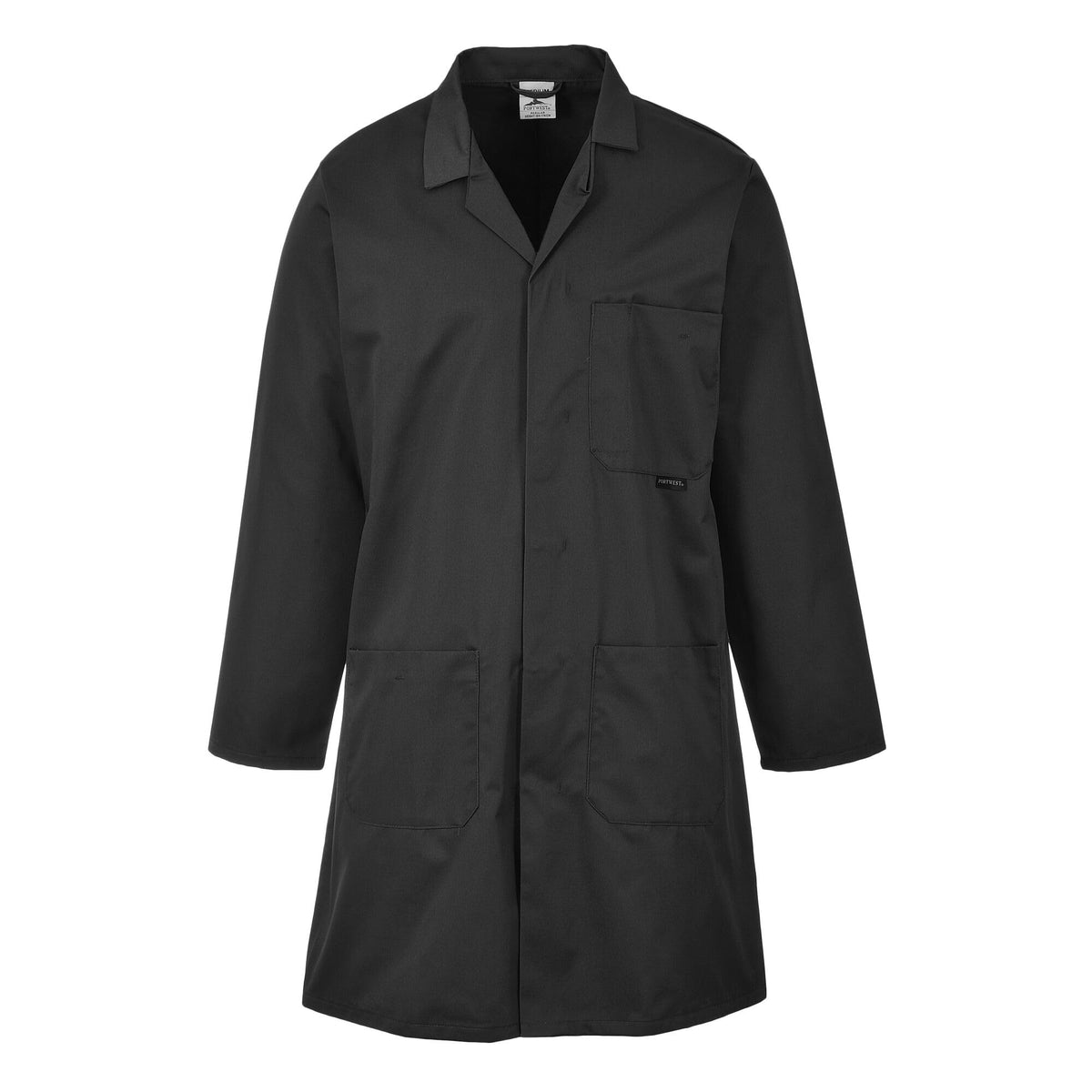 Portwest Workwear Mens Standard Coat Black Medium