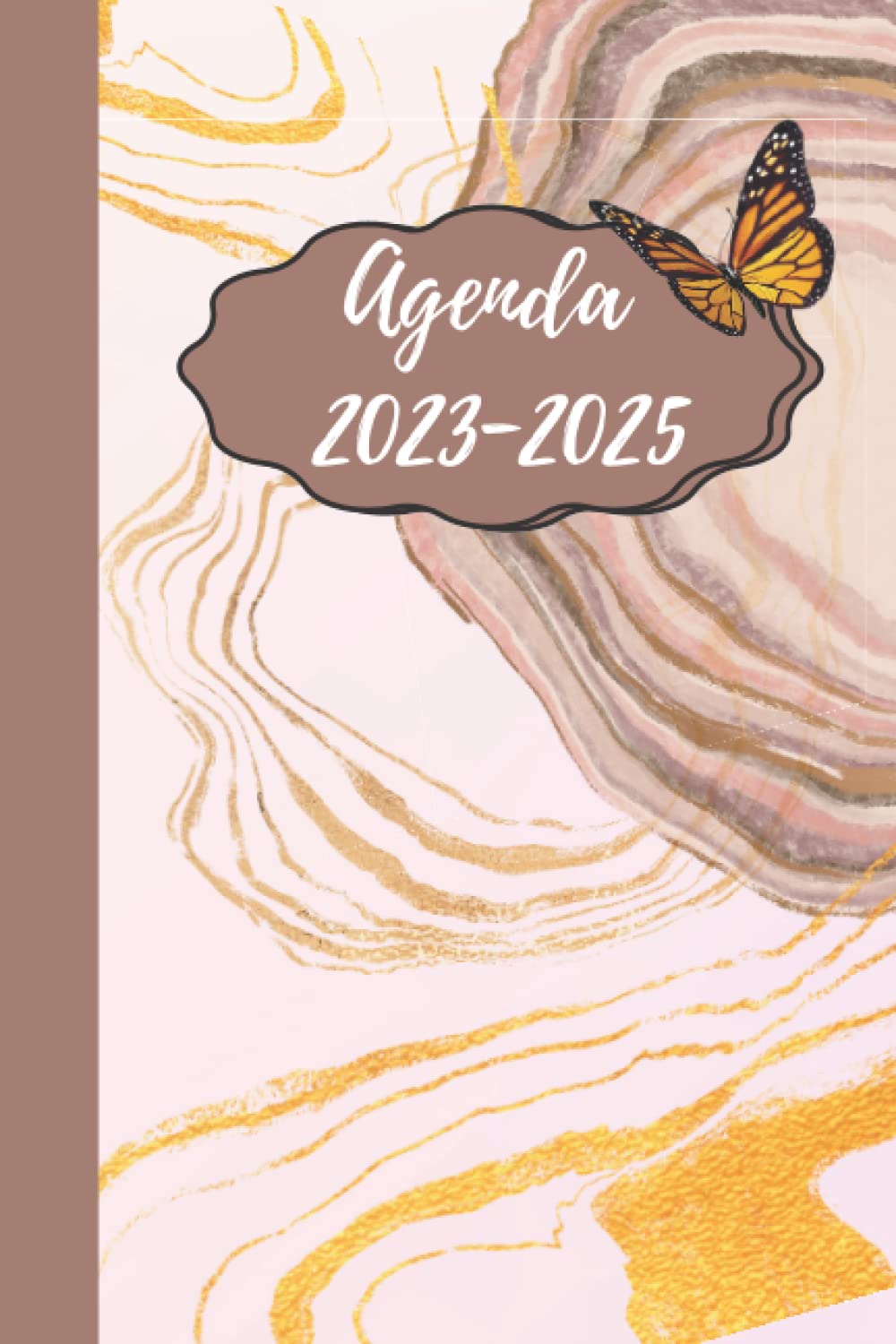agenda scolaire 2023-2025 marbre rose,Agenda Quotidien, Semainier, Mensuel 24 mois: Planner 2023 2025/planificateur 1 pages par semaine Broché