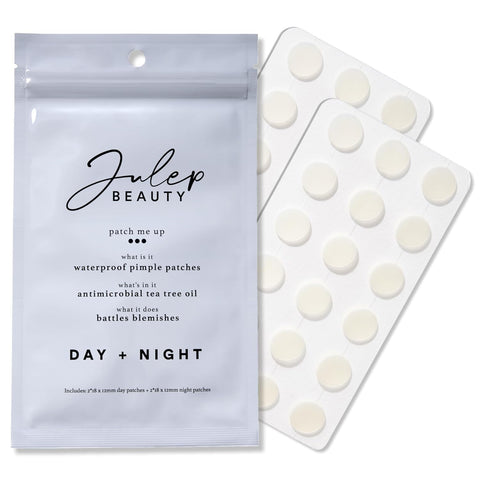 Julep Patch Me Up Waterproof Pimple Patches, Invisible Hydrocolloid Patch for Face Acne & Spot Treatment With Tea Tree Oil, 36 Day + 36 Night Patches, Total 72 Patches