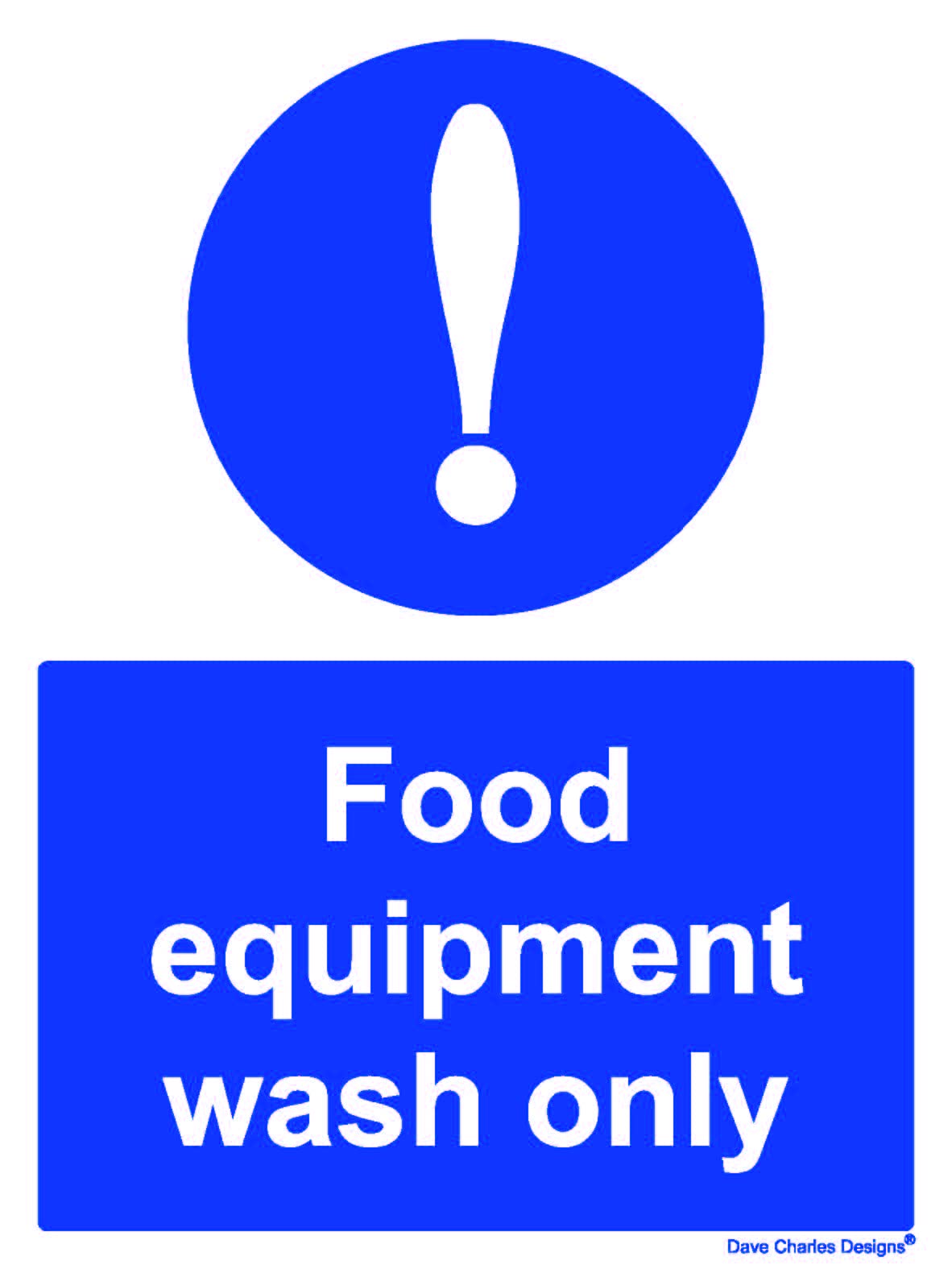 Hygiene Catering - Food Equipment Wash only kitchen sign - Self Adhesive Vinyl Sticker A5 150mm x 200mm The clearest Health and safety signs