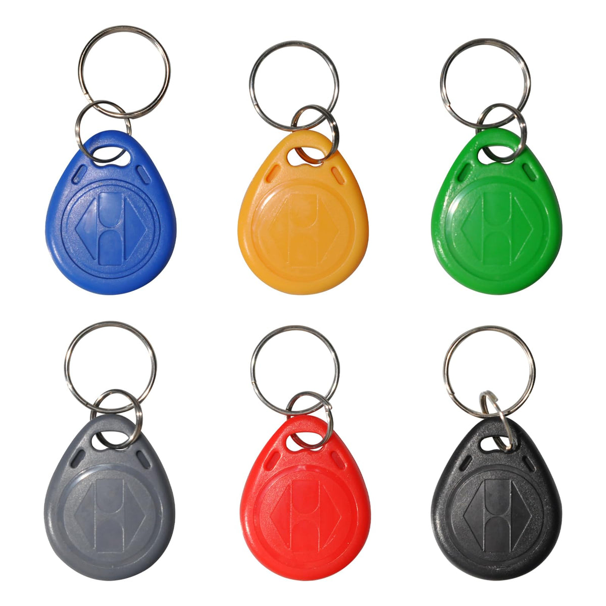 125KHz RFID Proximity ID Card Key Tags Writable rewritable T5577 fob tag(Pack of 6)