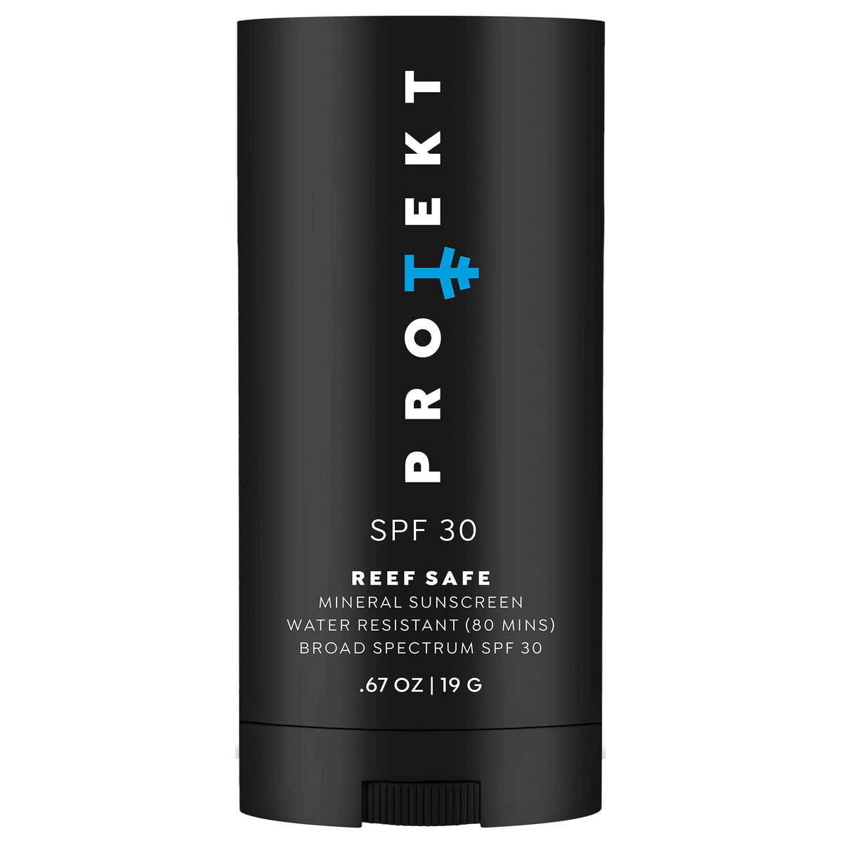 Protekt SPF30 Zinc Oxide Sunscreen Stick - UVA/UVB Broad Spectrum Facial Sunscreen for Sensitive Skin - 0.67oz Clear Sunscreen - Reef Safe, Kid Safe and Water Resistant - Made in the USA