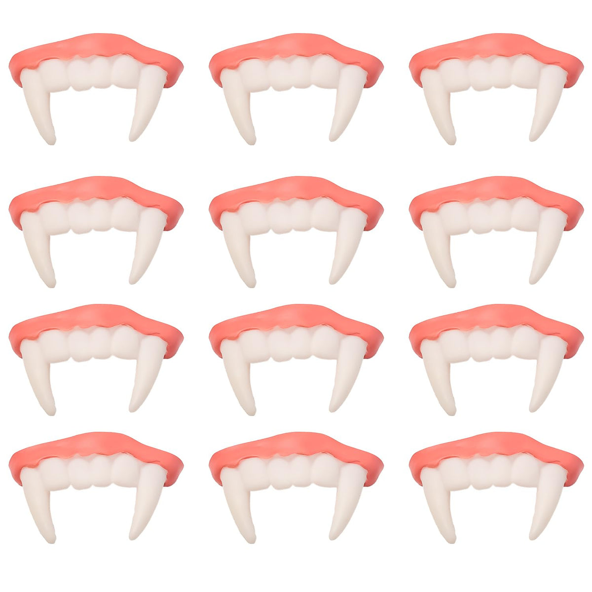 Lezevn 12Pcs Halloween Vampire Teeth Zombies Fangs Vampire Denture Teeth for Halloween Carnival Masquerade Party