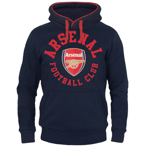 Arsenal FC Official Football Gift Mens Fleece Hoody Navy Blue Large