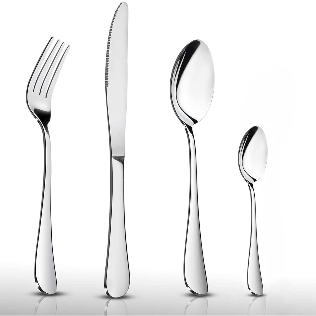 HaWare Cutlery Set, 32-Piece Stainless Steel Flatware Sets, Include Knife/Spoon/Fork, Mirror Polished Dinnerware, Dishwasher Safe - Service for 8 - Party/Kitchen