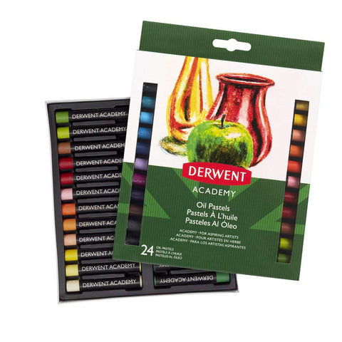 Derwent Academy Oil Pastels, 24 Pack (2301953), Multicolor