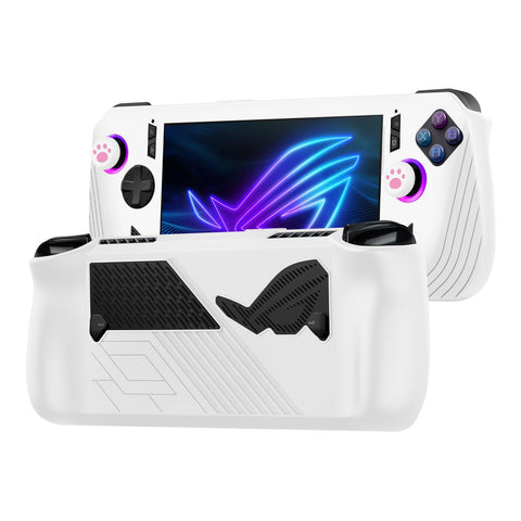 Writiany Silicone Protective Case for ASUS ROG Ally X 2024, Shockproof Non-Slip Slim Case for Rog Ally X, ASUS Rog Alloy X Accessories (White)