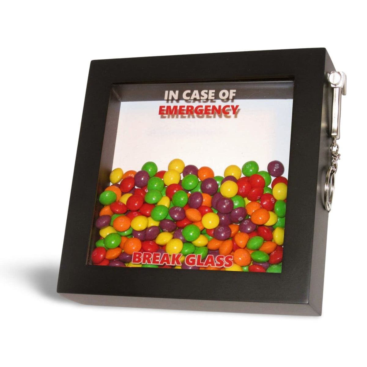 In Case of Present Emergency Break Glass 3d Gift Box. Fun Novelty Christmas or Birthday Frame Keepsake for Favourite Chocolate/Candy/Confectionery/Retro Sweets. Ideal Xmas Secret Santa Stocking Filler