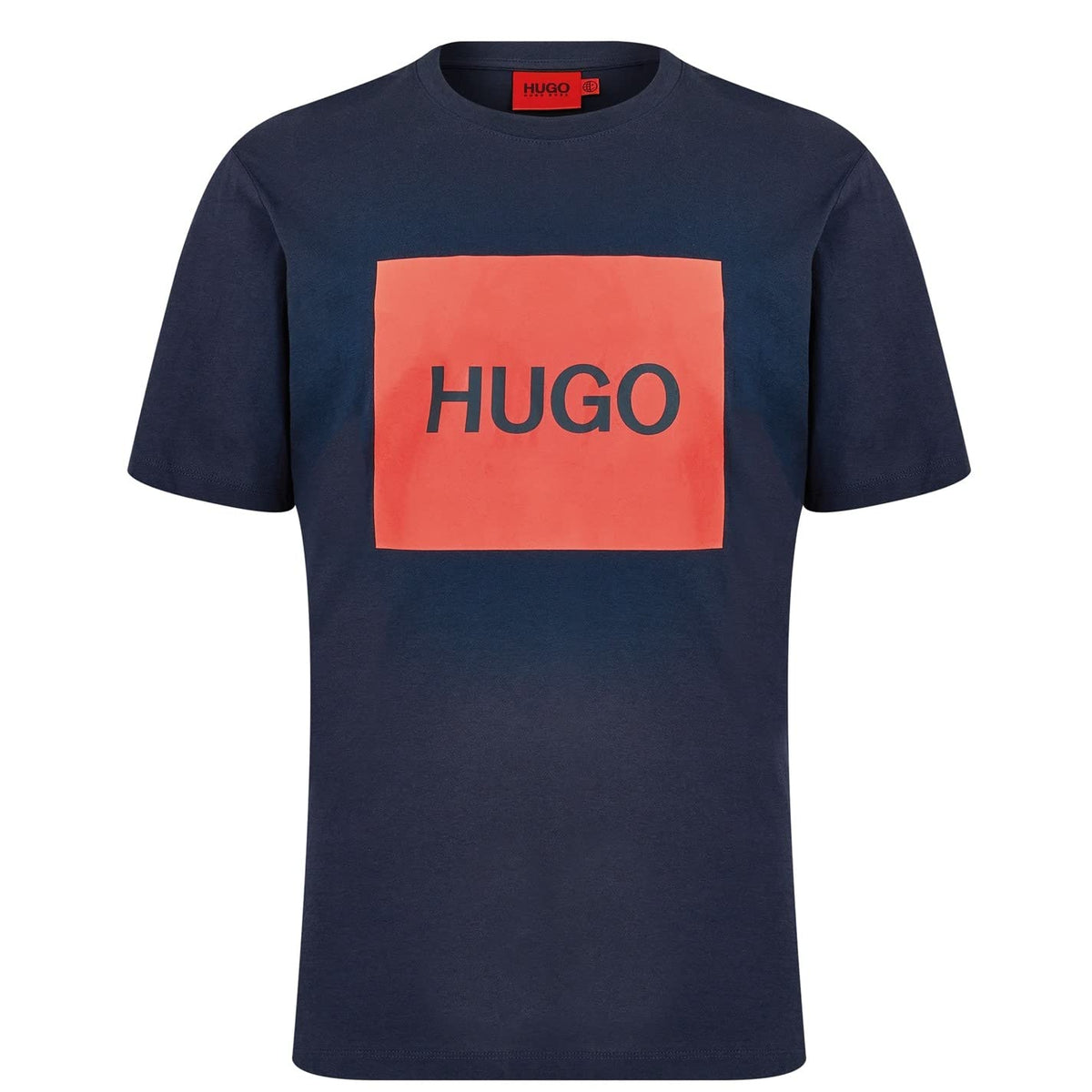 HUGO Boss Box Logo Print Navy T-Shirt L Navy